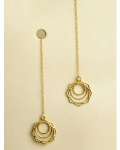 Gold Toned Handcrafted Silver Earrings