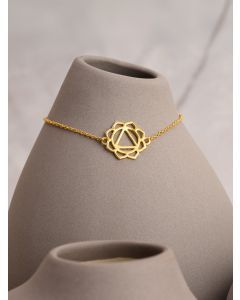 Gold Toned Handcrafted Silver Bracelet