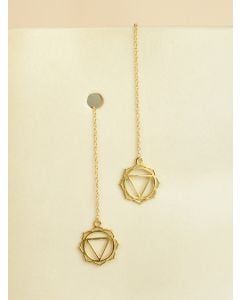 Gold Toned Handcrafted Silver Earrings