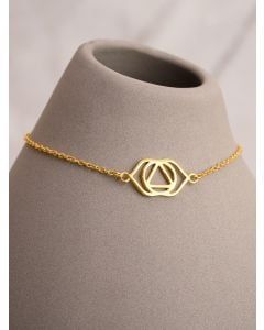 Gold Toned Handcrafted Silver Bracelet