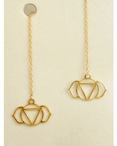 Gold Toned Handcrafted Silver Earrings