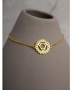 Gold Toned Handcrafted Silver Bracelet