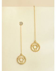 Gold Toned Handcrafted Silver Earrings