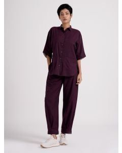 Dark Purple Cotton Shirt