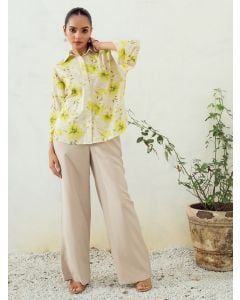 Green Printed Cotton Shirt