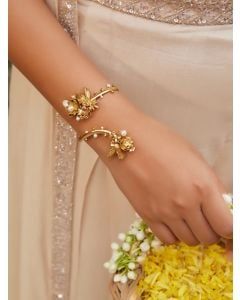 Gold Plated Handcrafted Brass Bracelet