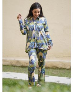 Multicolor Hand Block Printed Cotton Co-ord Set- Set of 2