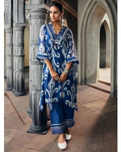 Blue Cotton Pants