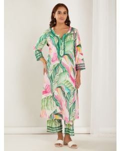 Multicolor Printed Cotton Cambric Kurta