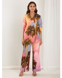 Multicolor Printed Poplin Co-ord Set - Set of 2