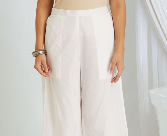 ボトムスその他 the garment White cotton palazzo trousers the-garment-White-Jewell-