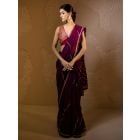 Purple Gota Work Organza Saree