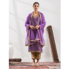 Purple Lace Work Tissue Suit- Set of 3