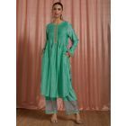 Mint Green Gota Cotton Kurta with Palazzo - Set of 2