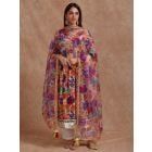 Multicolor Printed Organza Dupatta