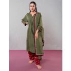 Green Embroidered Organza Dupatta