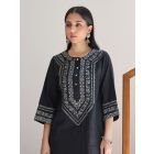 Black Chikankari Cotton Kurta