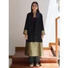 Black Modal Satin Zari Jacket