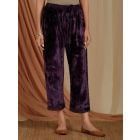 Purple Zardozi Hand Embroidered Velvet Palazzo