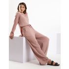 Pink Ribbed Wide Legged Pants