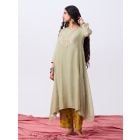 Mustard Yellow Hand Block Printed Chanderi Mul Pants