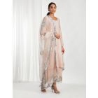 Light Pink Mukaish Organza Dupatta