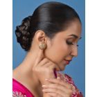 Gold Plated Multicolor Handcrafted Brass Stud Earrings
