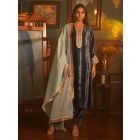 Powder Blue Woven Chanderi Dupatta