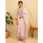 Lilac Embroidered Chanderi Dupatta