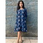 Blue Hand Block Printed Cotton Dress