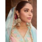 Gold Plated White Handcrafted Brass Earrings