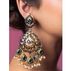 Gold Plated Multicolor Handcrafted Brass Earrings