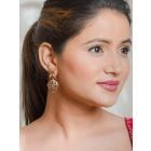 Gold Plated Multicolor Handcrafted Brass Earrings