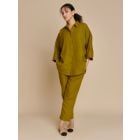 Mehndi Green Linen Co-ord Set - Set of 2