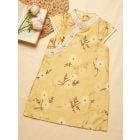 Mustard Yellow Printed Cotton Dress