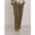 Olive Green Hand Embroidered Cotton Pants