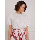 White Embroidered Cotton Top