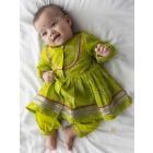 Green Printed Cotton Kurta with Salwar - Set of 2