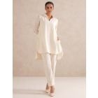 White Cotton Co-ord Set - Set of 2