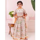 Multicolor Printed Cotton Lehenga Set - Set of 3