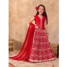 Maroon Sequins Work Cotton Lehenga Set - Set of 3