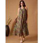 Multicolor Hand Block Printed Cotton Dress