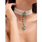 Sea Green Handcrafted Brass Choker