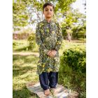 Multicolor Printed Viscose Kurta with Salwar - Set of 2