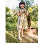 Yellow Printed Chiffon Dress