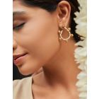 Gold Plated Handcrafted Brass Hoop Earrings