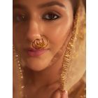 Gold Plated Handcrafted Brass Nose Ring