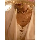 Gold Plated Handcrafted Brass Layered Necklace