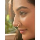 Gold Plated Handcrafted Brass Nose Ring
