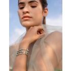 Rose Gold Plated Green Handcrafted Brass Bracelet